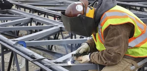 Contractor welding at National Air Force Museum