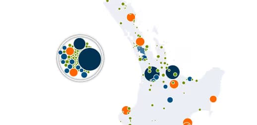 Cropped screenshot of interactive map